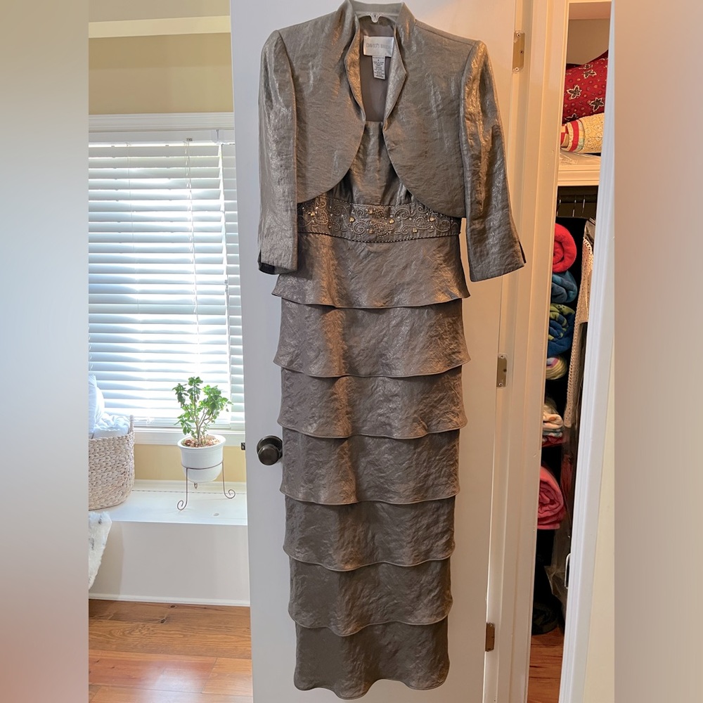 David’s Bridal dress sz 8 Bronze with jacket